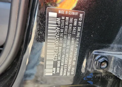 2015 Porsche Macan S z USA, uszkodzony, nr VIN WP1AB2A5XFLB73423